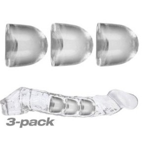 Kit de 3 Embouts pour Gaine de pénis Adjustfit Insert- Gaines Pénis en stock sur Fun et plaisirs