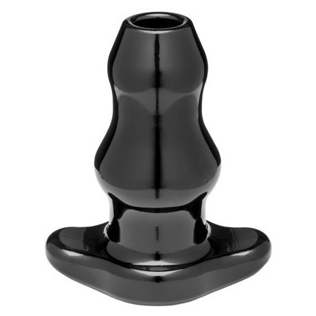 Double Tunnel Plug Noir Extra-Large 14 x 7.6cm- Plugs Tunnels en stock sur Fun et plaisirs