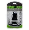 Double Tunnel Plug Noir Large12 x 7 cm