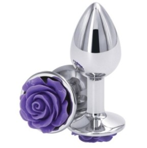 Plug Bijou Rear S 6 x 2.7cm Argenté-Violet- Bijoux Anal en stock sur Fun et plaisirs