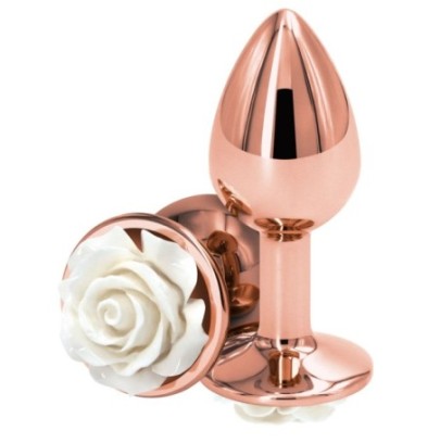 Plug Bijou Rear S 6 x 2.7cm Rose-Blanc- Bijoux Anal en stock sur Fun et plaisirs