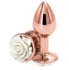 Plug Bijou Rear S 6 x 2.7cm Rose-Blanc