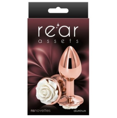 Plug Bijou Rear S 6 x 2.7cm Rose-Blanc