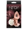 Plug Bijou Rear S 6 x 2.7cm Rose-Blanc