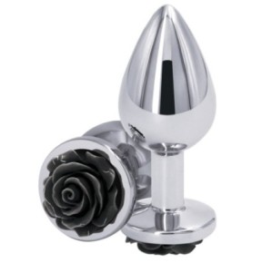 Plug Bijou REAR M 7 x 3.4cm Argenté-Noir- Bijoux Anal en stock sur Fun et plaisirs