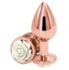 Plug Bijou REAR M 7 x 3.4cm Rose-Blanc