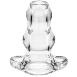 Double Tunnel Plug Transparent Medium 9.5 x 5.2 cm- Plugs Tunnels en stock sur Fun et plaisirs