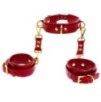 Collier D-Ring avec Menottes de poignets Taboom Rouge