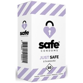 Préservatifs en latex JUST SAFE x10- Préservatifs en stock sur Fun et plaisirs