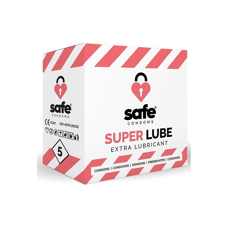 Préservatifs lubrifiés SUPER LUBE Safe x5