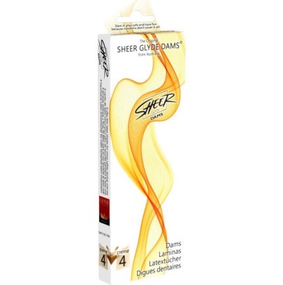 Digues en latex Glyde Dams Vanille x4- PRESERVATIF ORAL & FEMININ en stock sur Fun et plaisirs