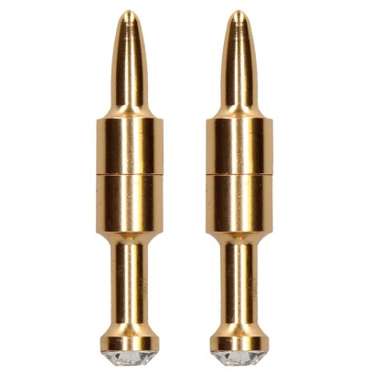 Pinces pour tétons magnétiques Diamond Pin x2 Dorées- Pinces à Seins en stock sur Fun et plaisirs