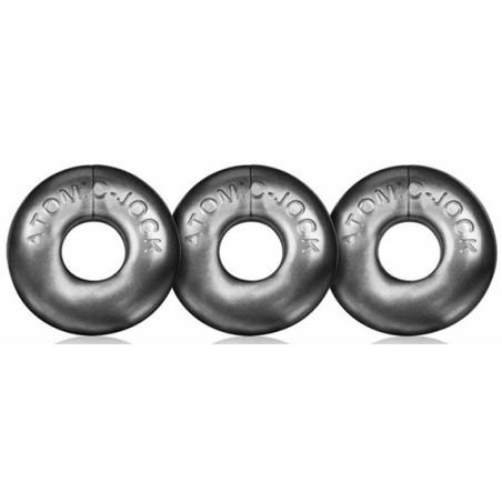 Pack de 3 mini cockrings Oxballs Gris- Cockrings Flexibles en stock sur Fun et plaisirs