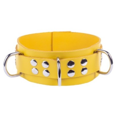 Collier en cuir Ultra Jaune