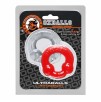 Pack Cockrings Ultraballs Oxballs Gris - Rouge