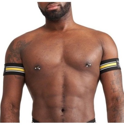 Brassards Biceps Urban Club Jaune x2- Harnais Homme en stock sur Fun et plaisirs