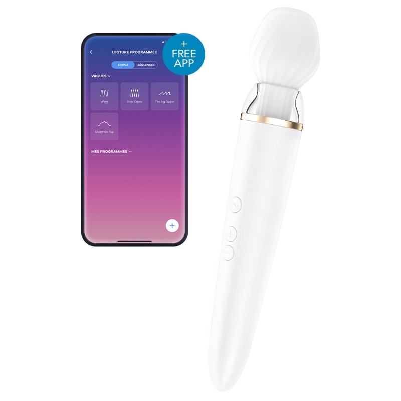 Double Wand-er Satisfyer 33cm Blanc