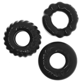 Lot de 3 Cockrings Bonemaker Noirs- Cockrings Flexibles en stock sur Fun et plaisirs