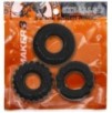 Lot de 3 Cockrings Bonemaker Noirs