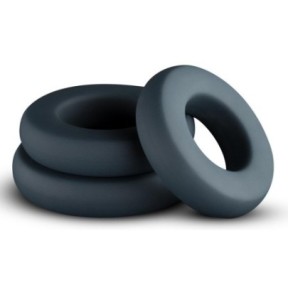 Lot de 3 Cockrings Hefty Boners Gris