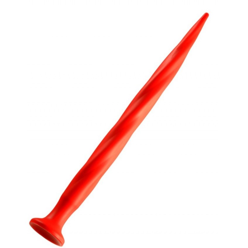 Gode long Stretch Worm N°1 - 39 x 3cm Rouge