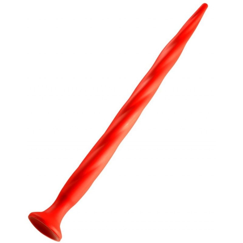 Gode long Stretch Worm N°3 - 48 x 3.7cm Rouge