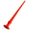 Gode long Stretch Worm N°4 - 50 x 5.2cm Rouge