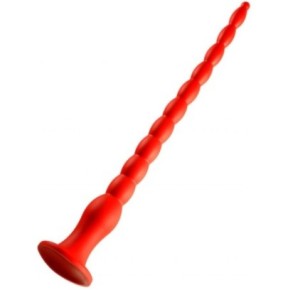 Gode long Stretch Worm N°6 - 60 x 6cm Rouge- Gros Gode - Longueur + de 40cm en stock sur Fun et plaisirs