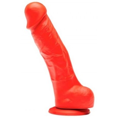 Gode en silicone Stretch N°1 - 14 x 3.7cm Rouge- GODE EN SILICONE en stock sur Fun et plaisirs