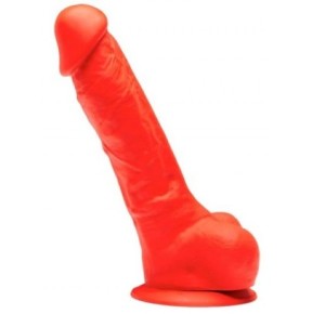 Gode en silicone Stretch N°2 - 17 x 4.3cm Rouge- GODE EN SILICONE en stock sur Fun et plaisirs