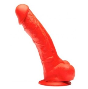 Gode en silicone Stretch N°3 - 19 x 4.8cm Rouge- GODE EN SILICONE en stock sur Fun et plaisirs