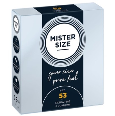 Préservatifs MISTER SIZE 53mm x3- PRESERVATIF MY SIZE en stock sur Fun et plaisirs