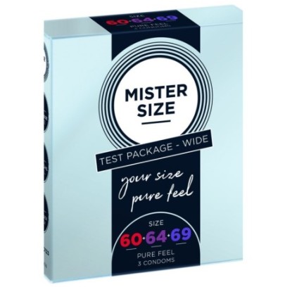 Préservatifs MISTER SIZE Échantillon 3 tailles 60