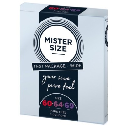 Préservatifs MISTER SIZE Échantillon 3 tailles 60, 64 et 69mm