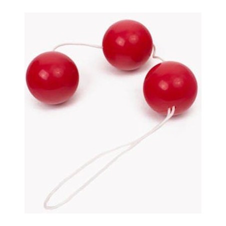 Triple Boules de Geisha Rouge 3.5 cm- Boules de Geisha en stock sur Fun et plaisirs