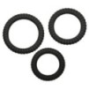 Lot de 3 cockrings silicone Lust Noirs