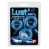 Lot de 3 cockrings Lust Bleus