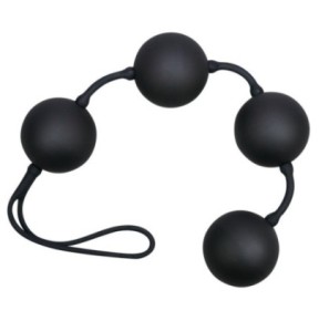 Boules anales Velvet 23 x 3.5cm noires- Chapelets en stock sur Fun et plaisirs