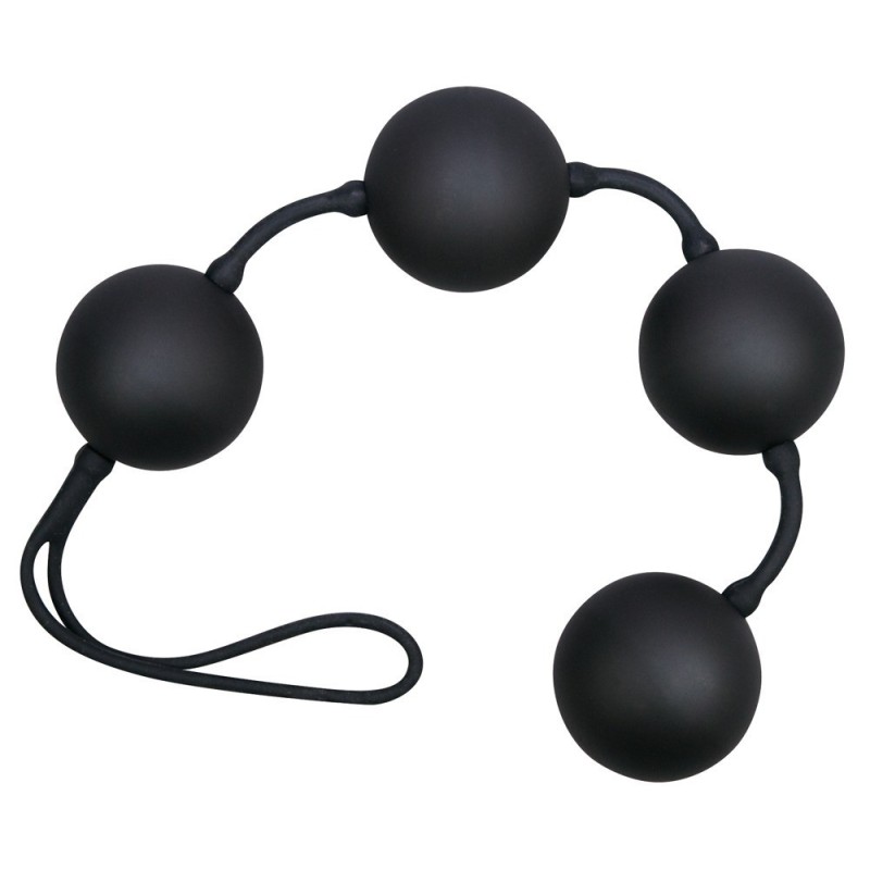 Boules anales Velvet 23 x 3.5cm noires