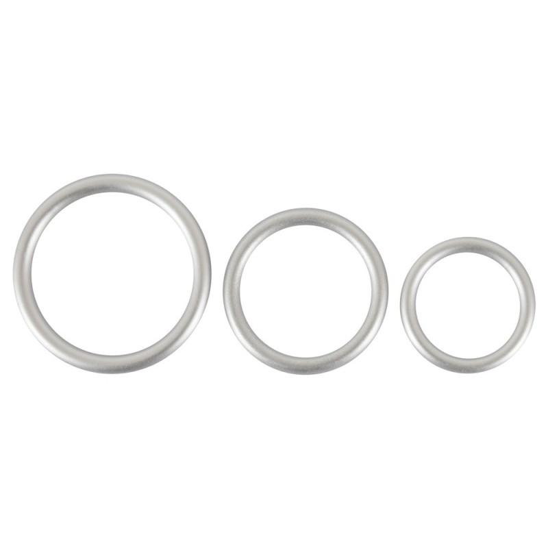 Lot de 3 cockrings Silicone Thin Ring Gris