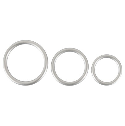 Lot de 3 cockrings Silicone Thin Ring Gris- Cockrings Flexibles en stock sur Fun et plaisirs