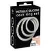 Lot de 3 cockrings Silicone Thin Ring Gris