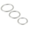 Lot de 3 cockrings Silicone Thin Ring Gris