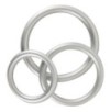 Lot de 3 cockrings Silicone Thin Ring Gris