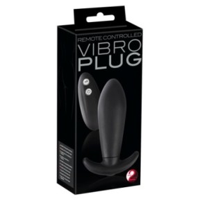 Plug vibrant Vibro 10 x 3.8cm Noir