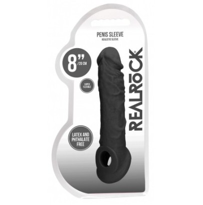 Gaine de pénis Realrock Curve 17 x 4.5cm Noire