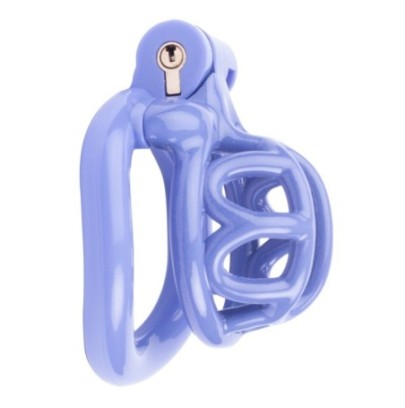 Cage de chasteté courte Lyfy 4 x 3.3cm Bleue- Cages de Chasteté en stock sur Fun et plaisirs