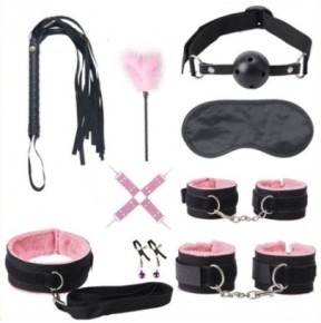 Coffret Bdsm Hemming Noir-Rose 9 Pièces- Kit SM en stock sur Fun et plaisirs