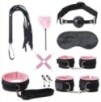 Coffret Bdsm Hemming Noir-Rose 9 Pièces