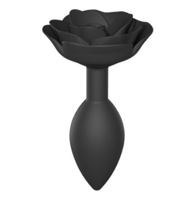 Plug anal bijou Open Roses L 9 x 3.8cm Noir- Bijoux Anal en stock sur Fun et plaisirs